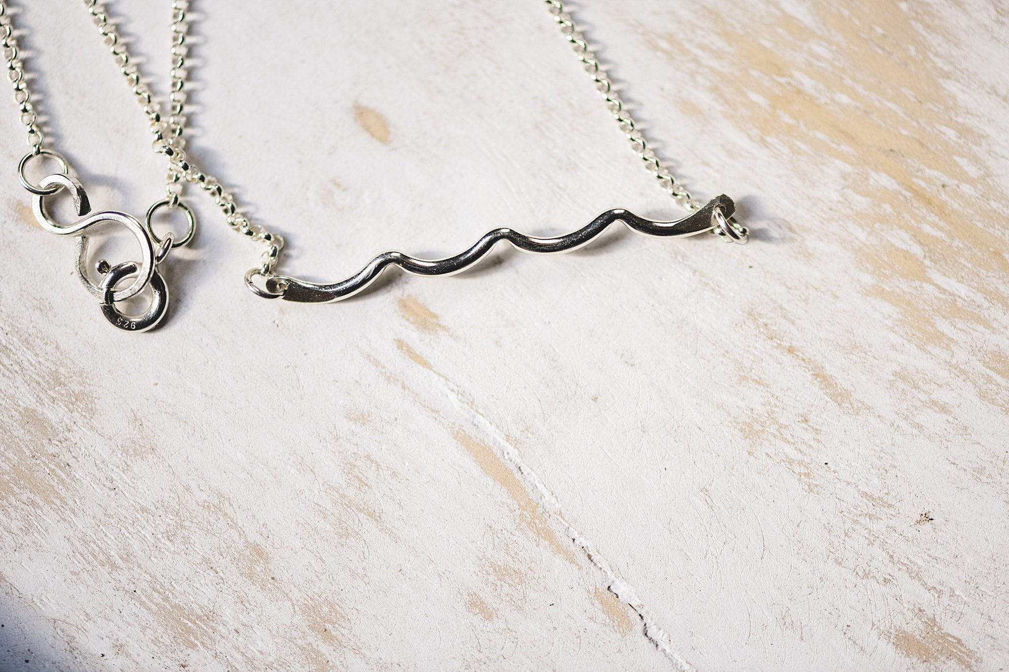 Wave Runner Necklace: Sterling Silver