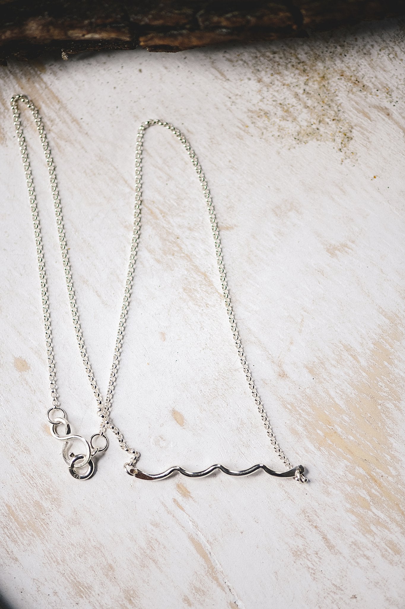 Wave Runner Necklace: Sterling Silver