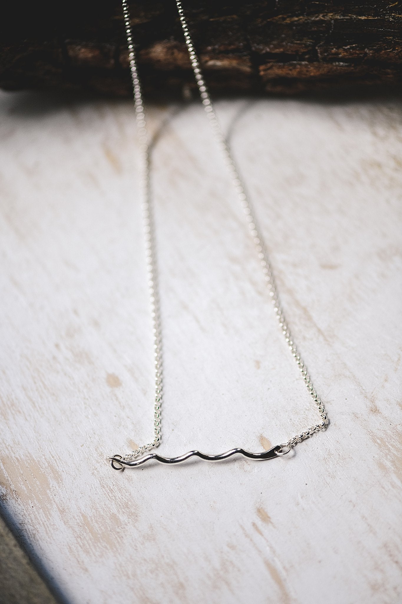 Wave Runner Necklace: Sterling Silver