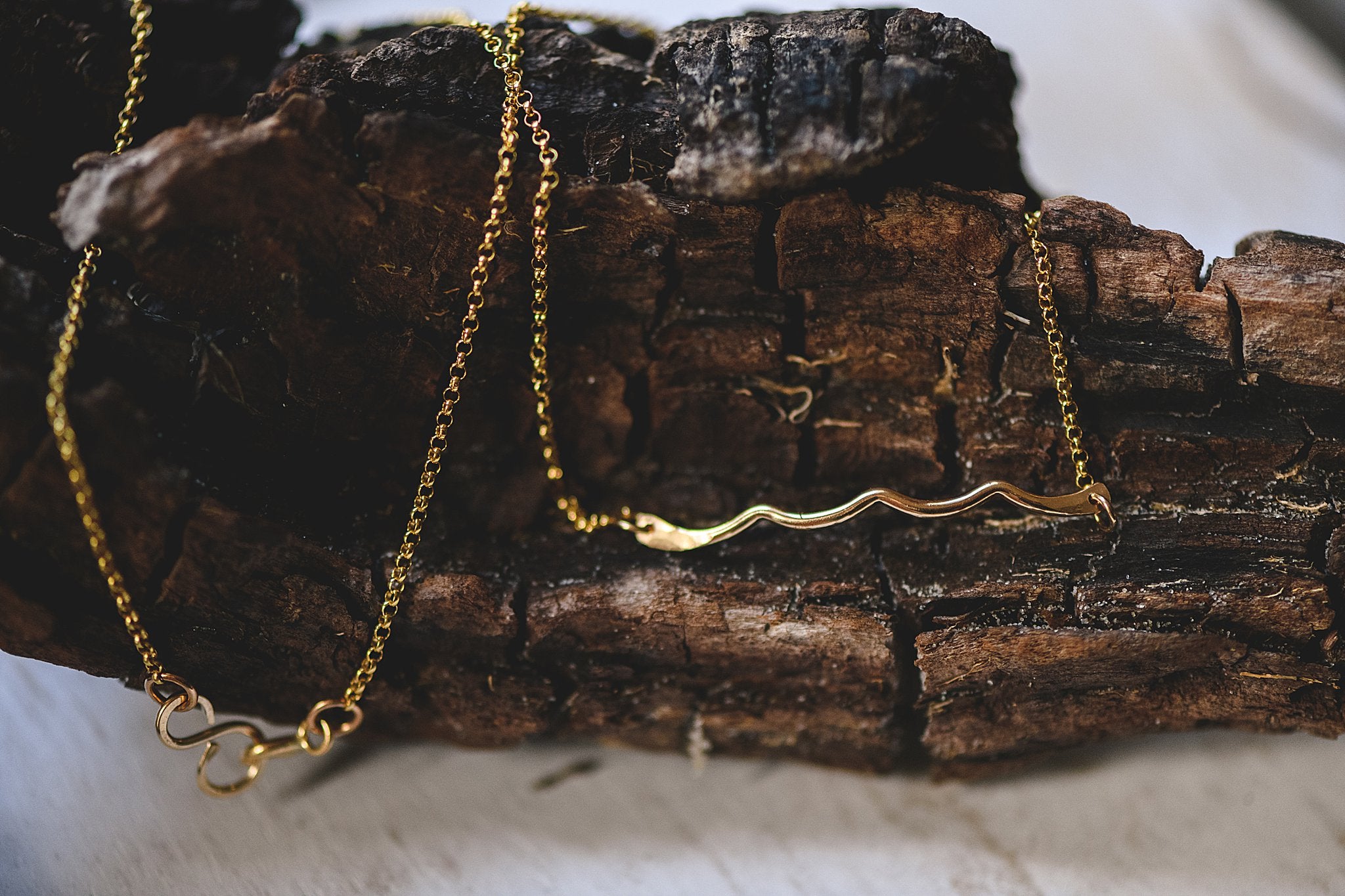 Wave Runner Necklace: Gold Fill