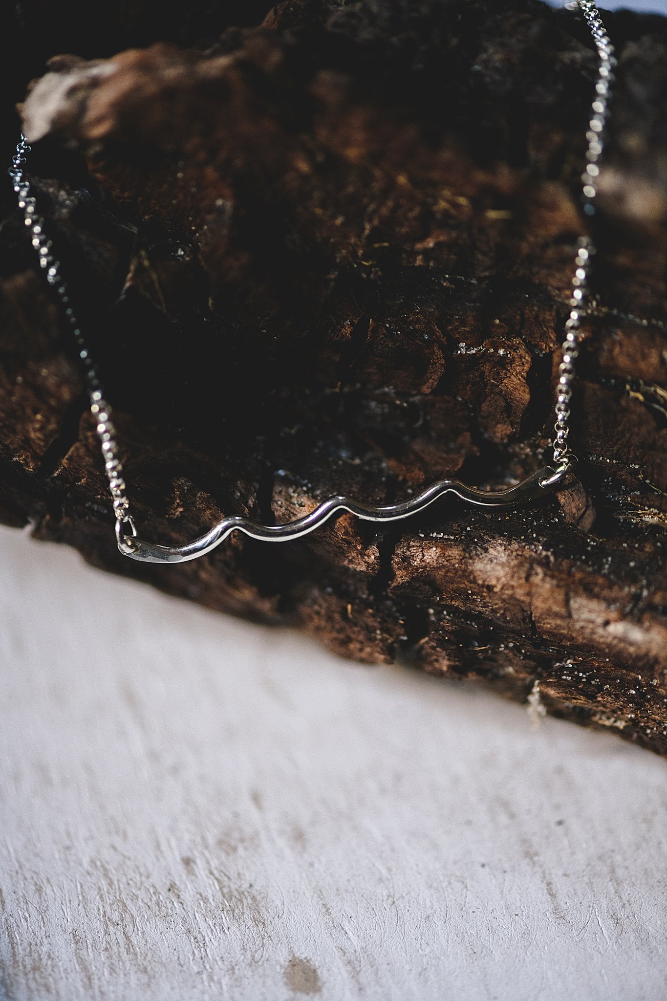 Wave Runner Necklace: Sterling Silver